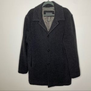 Banana Republic dark gray virgin wool long coat
